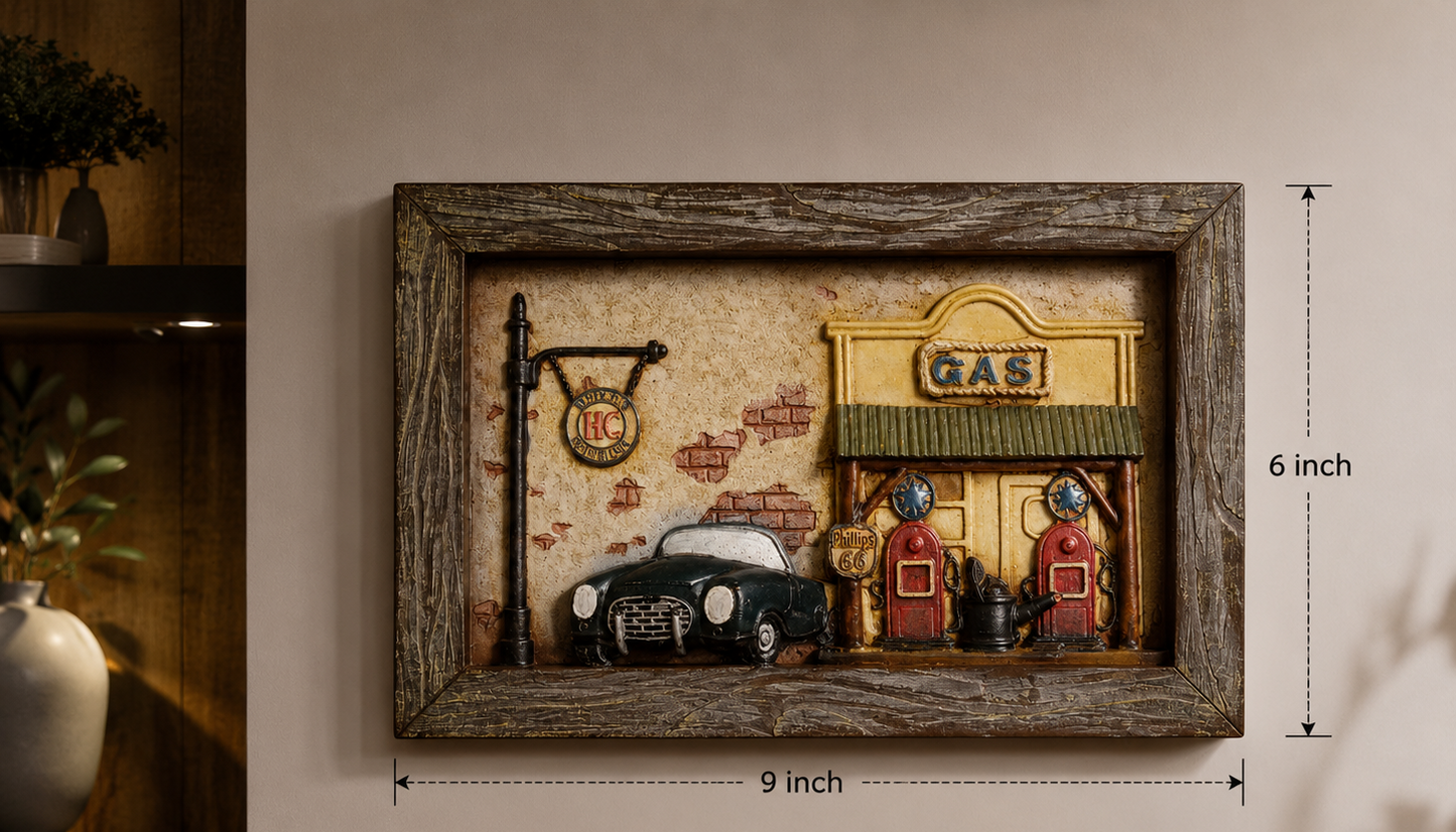 Vintage Gas Station Wall Art
