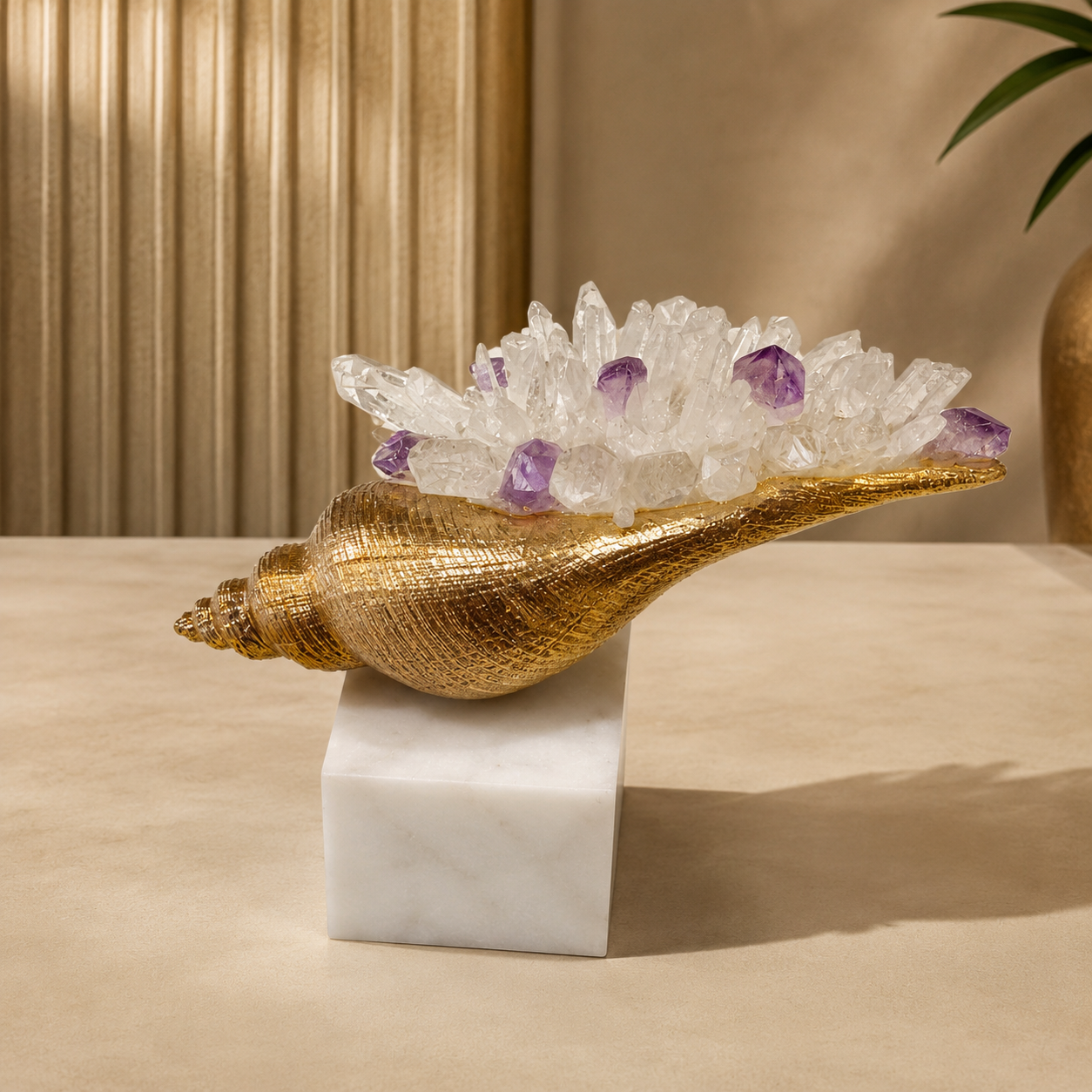 Crystal Shell Decorative Accent