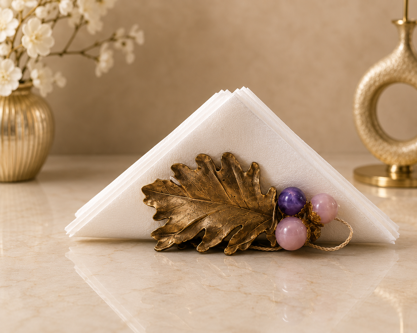 Leaf Luxe Tissue Holder
