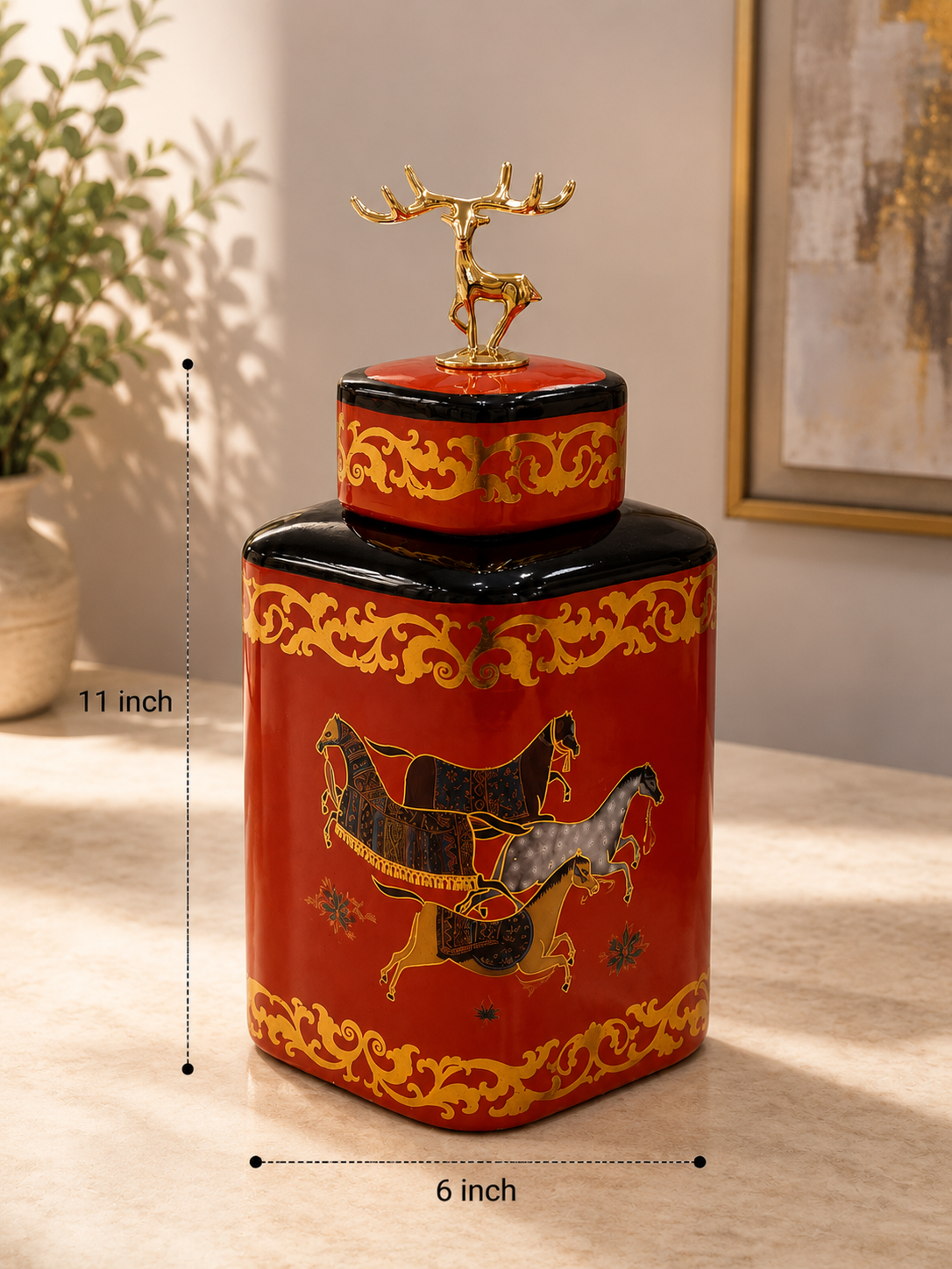 Decorative Ceramic Storage Jar