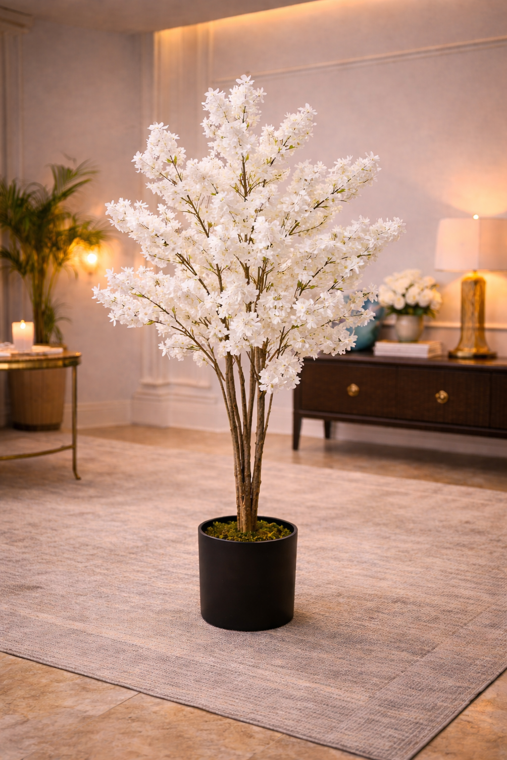 Evergreen Botanical Blossom Tree