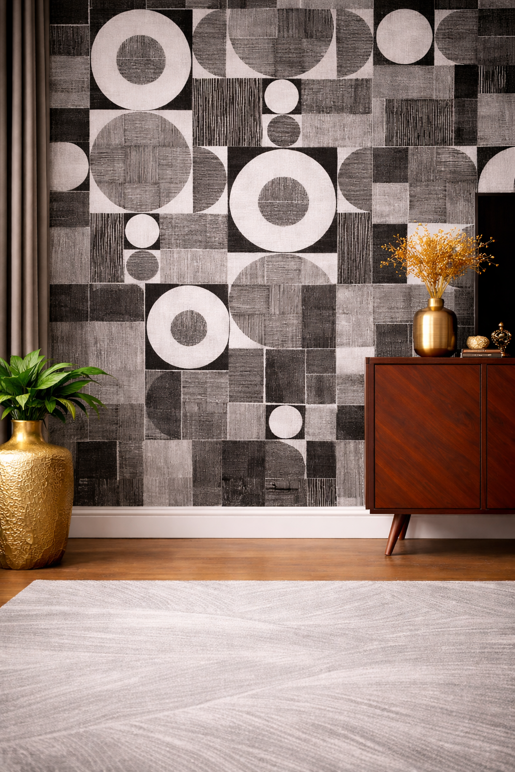 GEOMETRIC MONOCHROME WALLPAPER