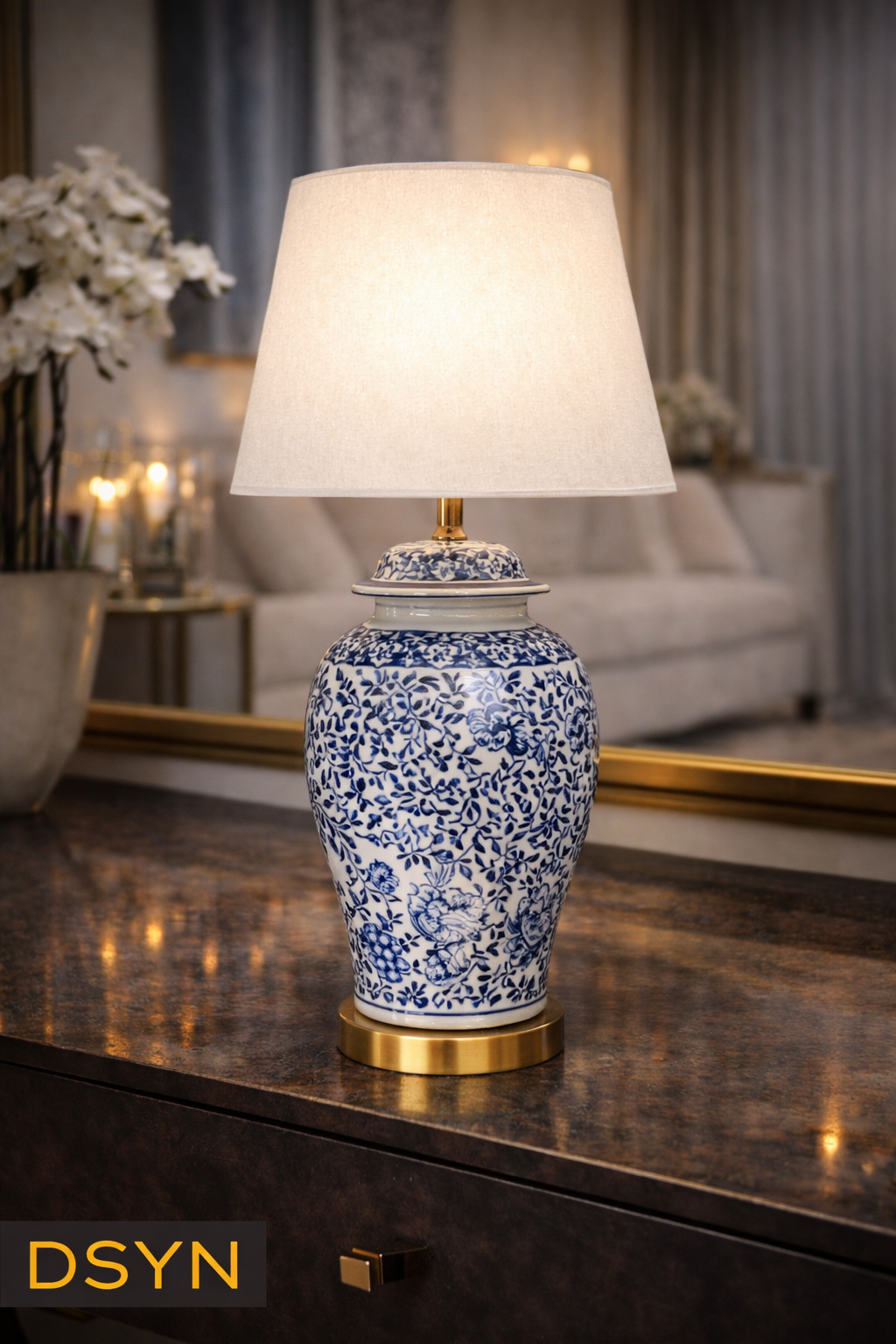Blue Heritage Table Lamp