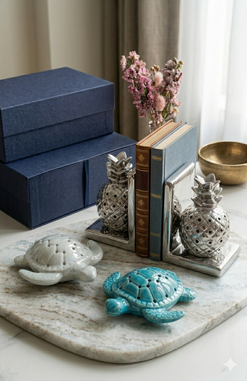 Pineapple Bookends