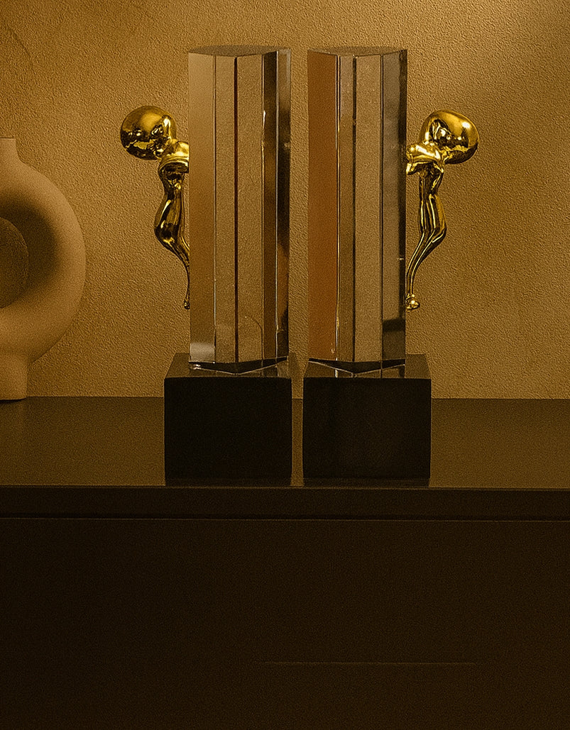 Abstract Figure Bookend Set