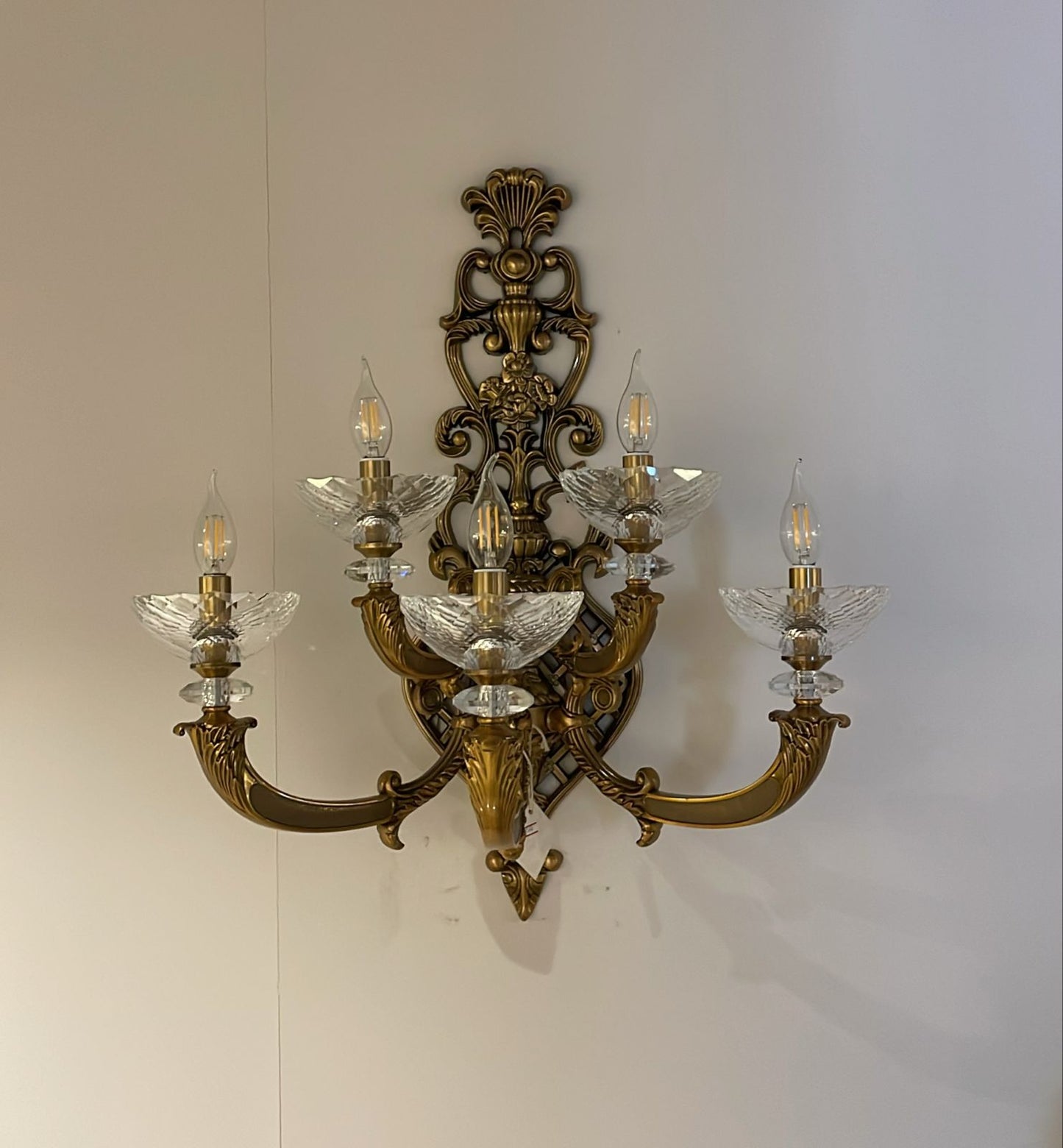 Classical Crystal Wall Light