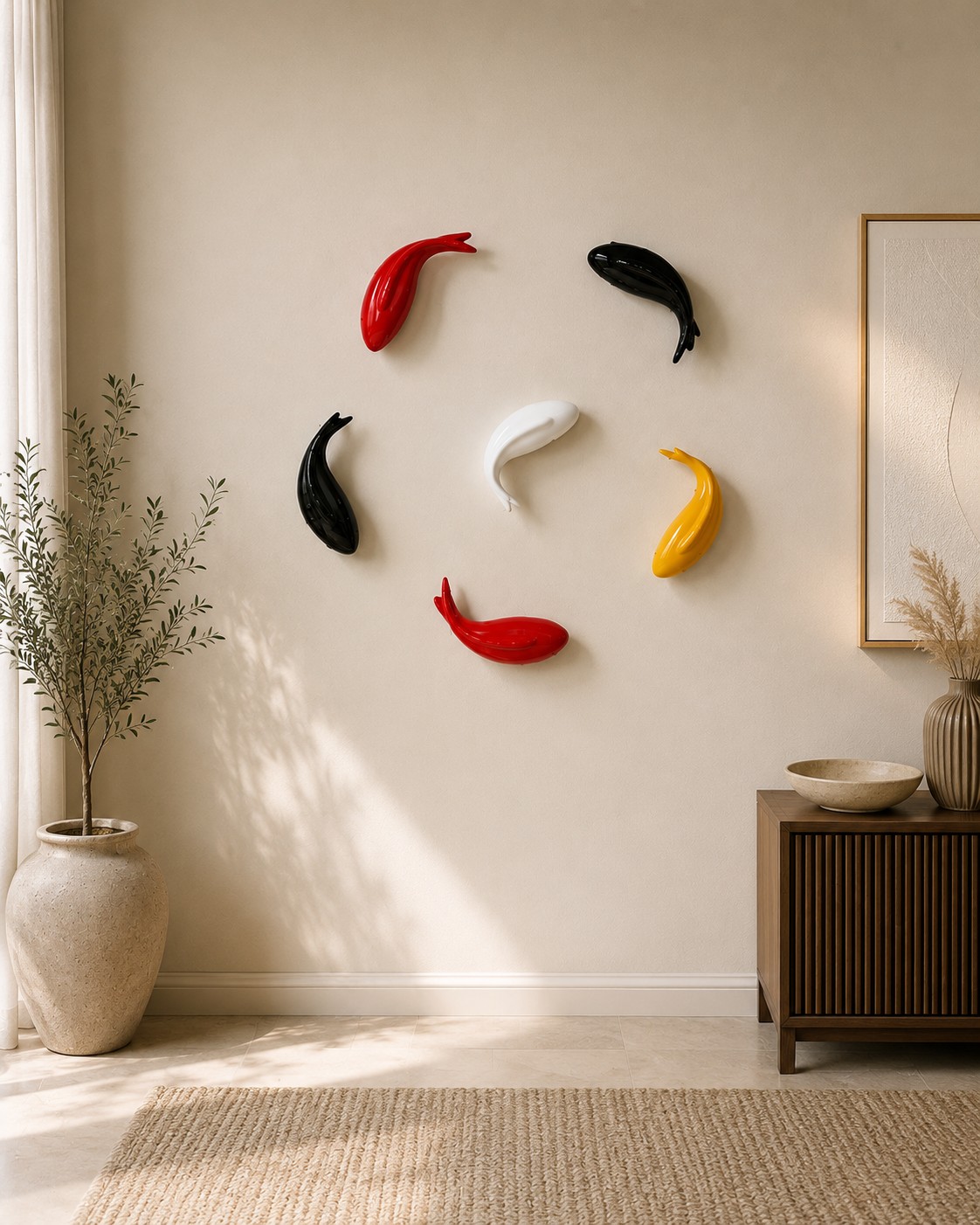 Ceramic Koi Wall Art