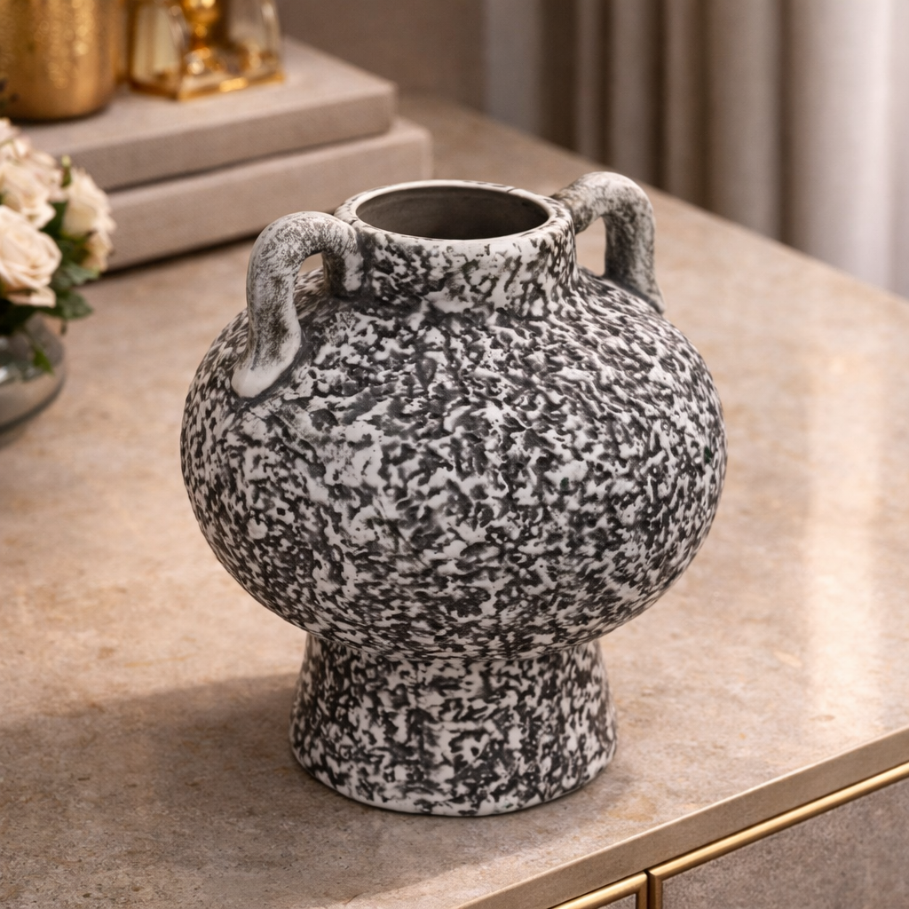 Obsidian Amphora Vase