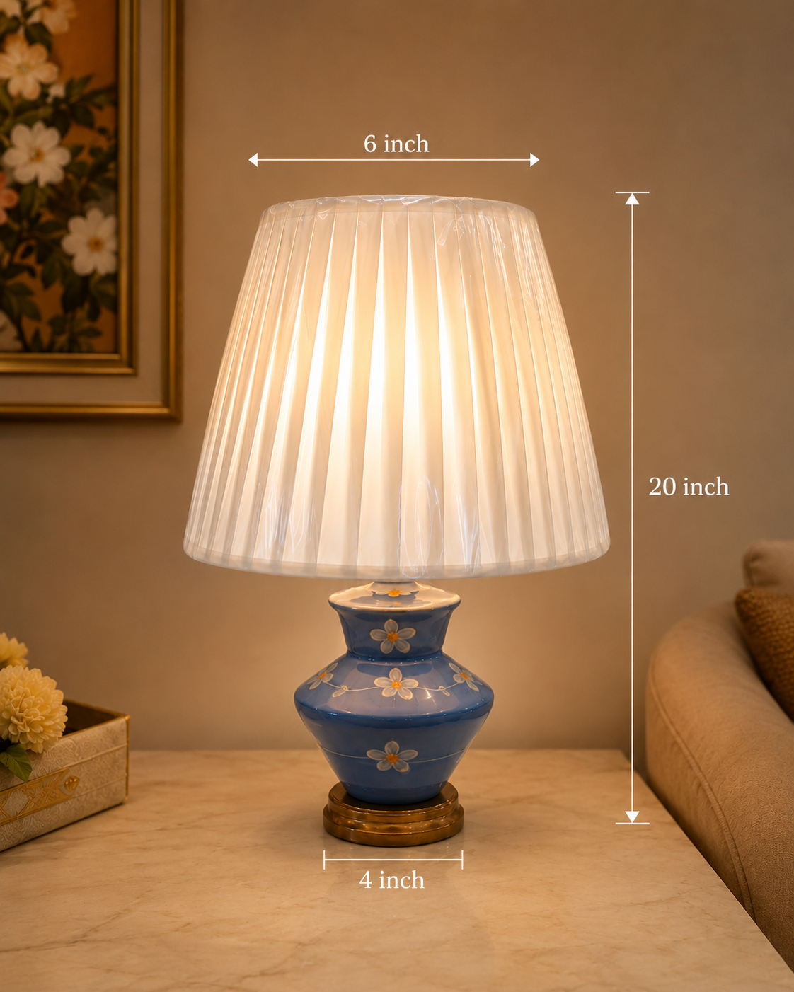 Floral Ceramic Table Lamp