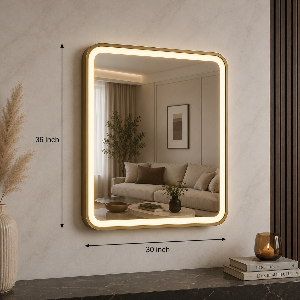 LED Aura Wall Mirror