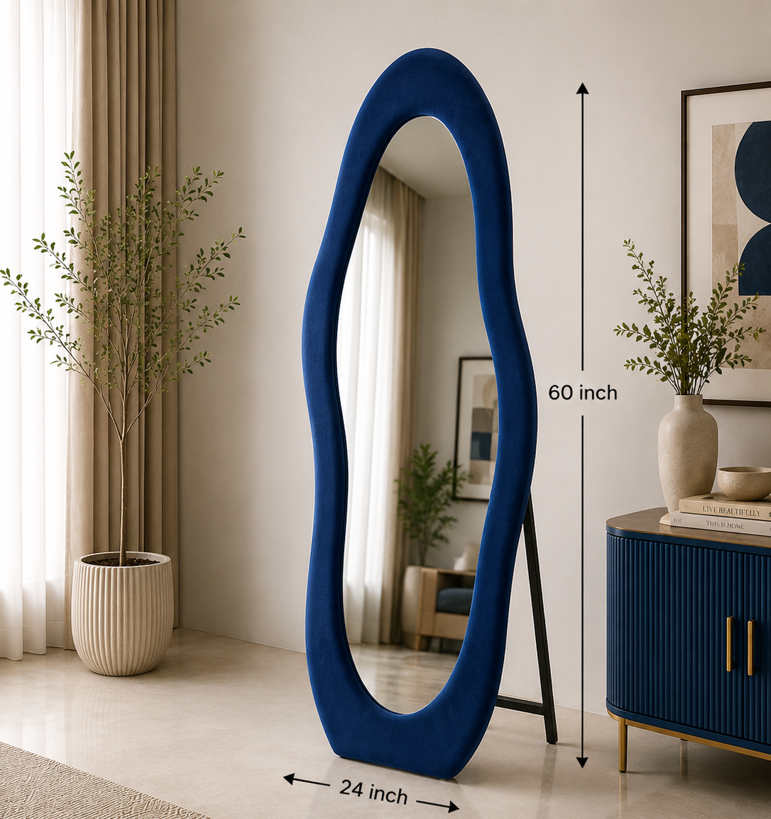 Fabric Floor Mirror