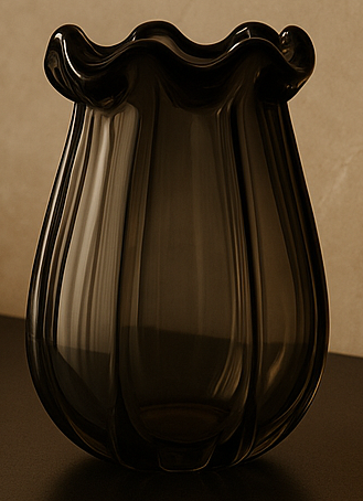 ALVA SCULPTED GLASS VASE