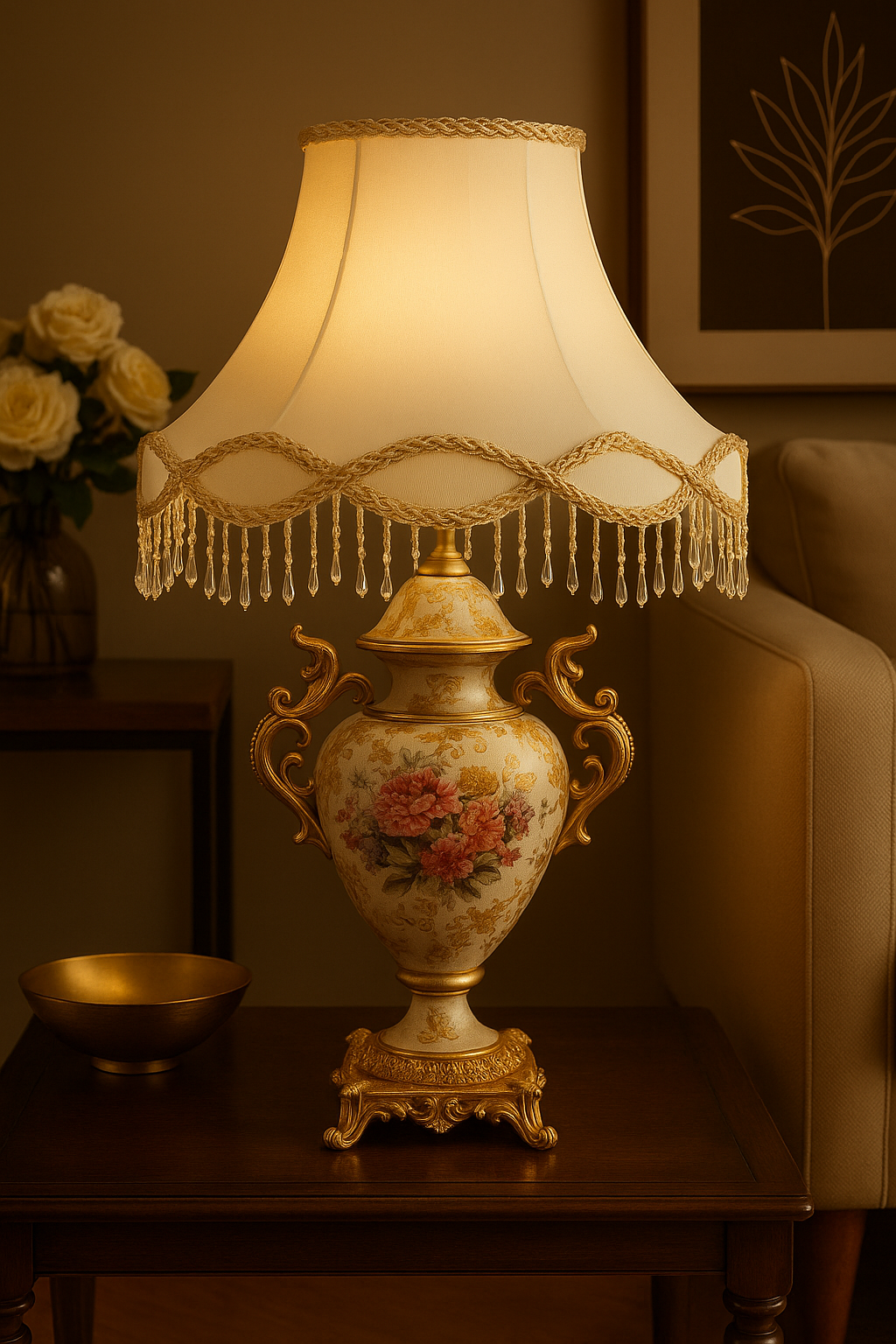 ELORA CLASSIC FLORAL TABLE LAMP