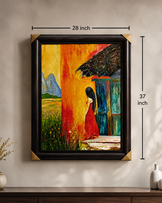 Village Serenity Hand Painting
