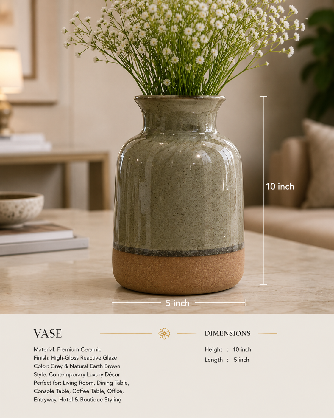 Textured Artisan Ceramic Vase