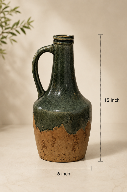 Rustic Artisan Ceramic Jug Vase