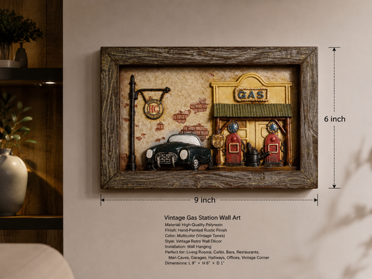 Vintage Gas Station Wall Art