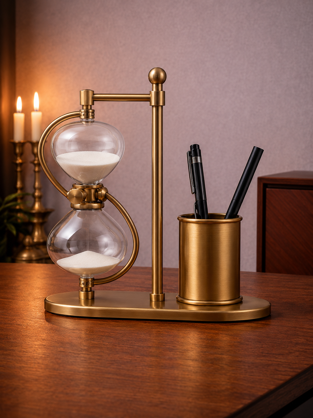 Designer Hourglass Pen Holder