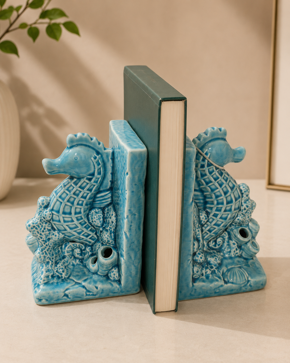 SEAHORSE BOOKEND SET