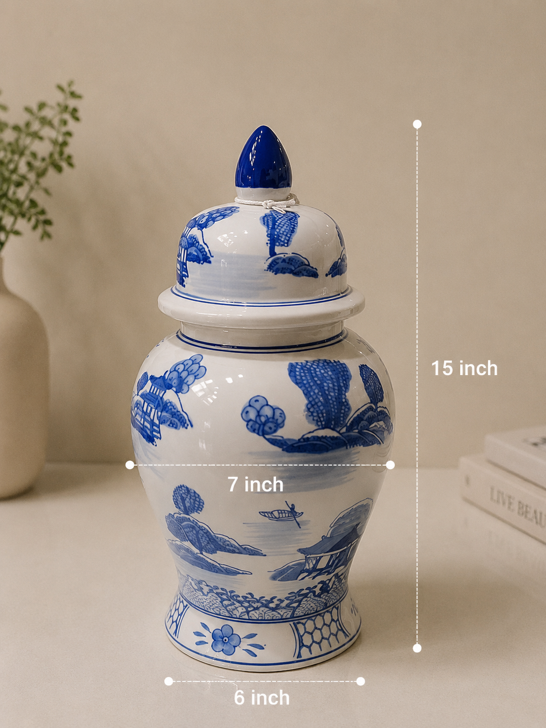 Blue & White Ginger Jar