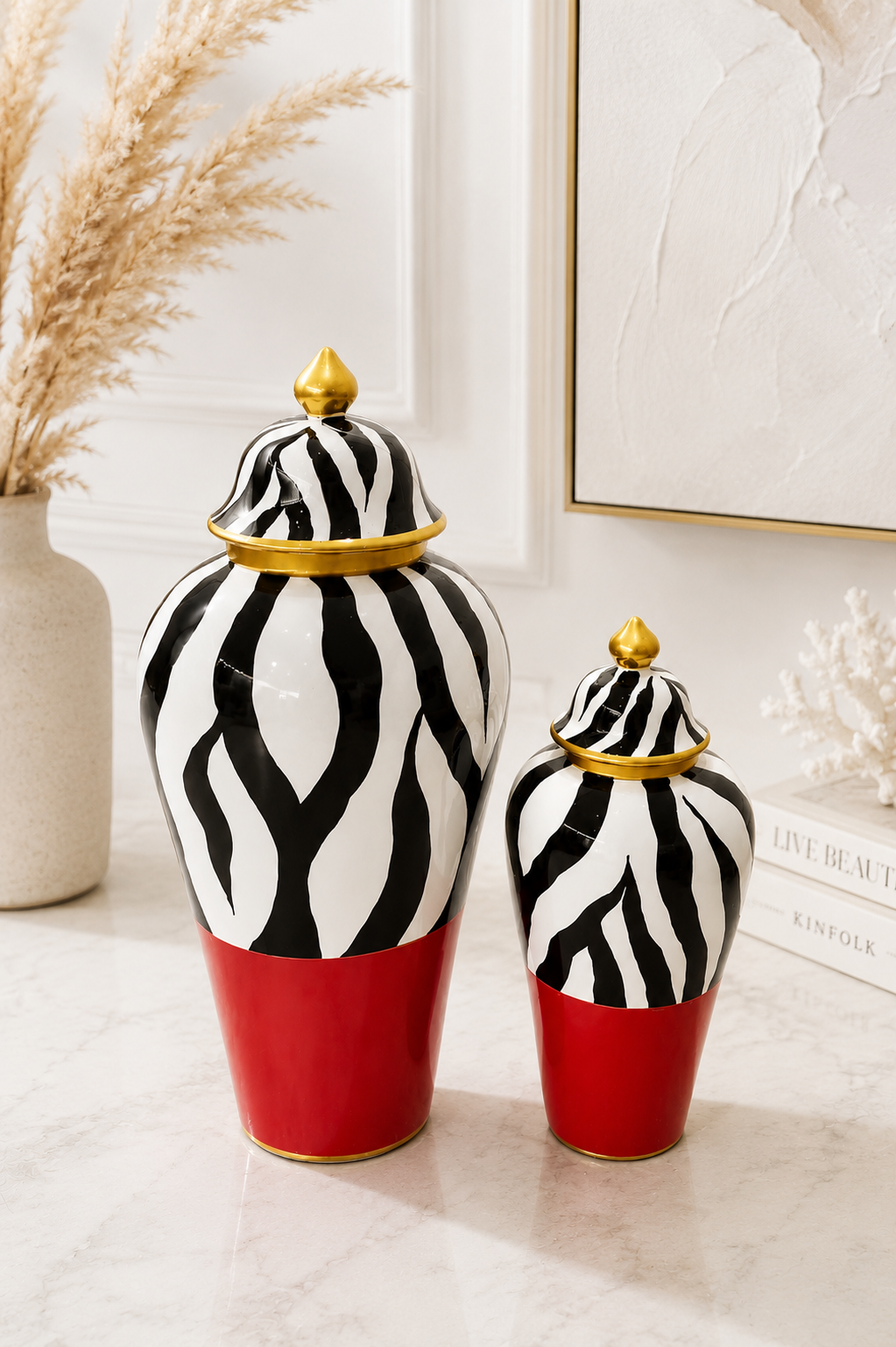 Zebra Ginger Jar