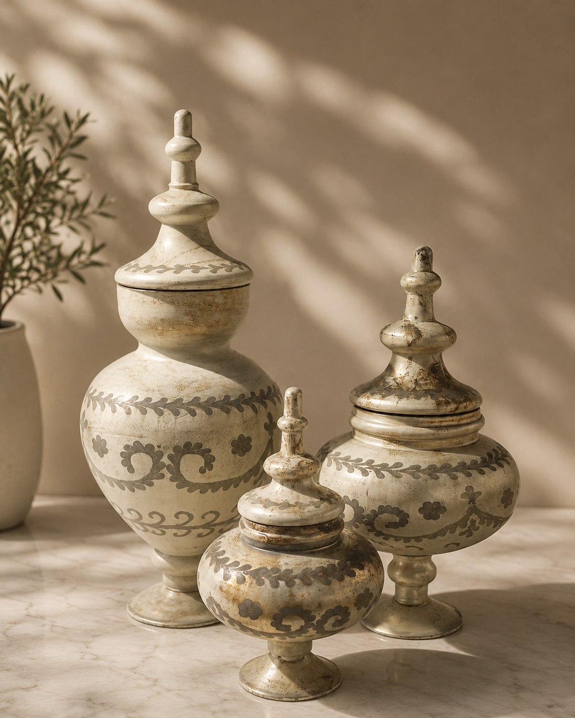 Vintage Heritage Urn Collection (Set of 3)