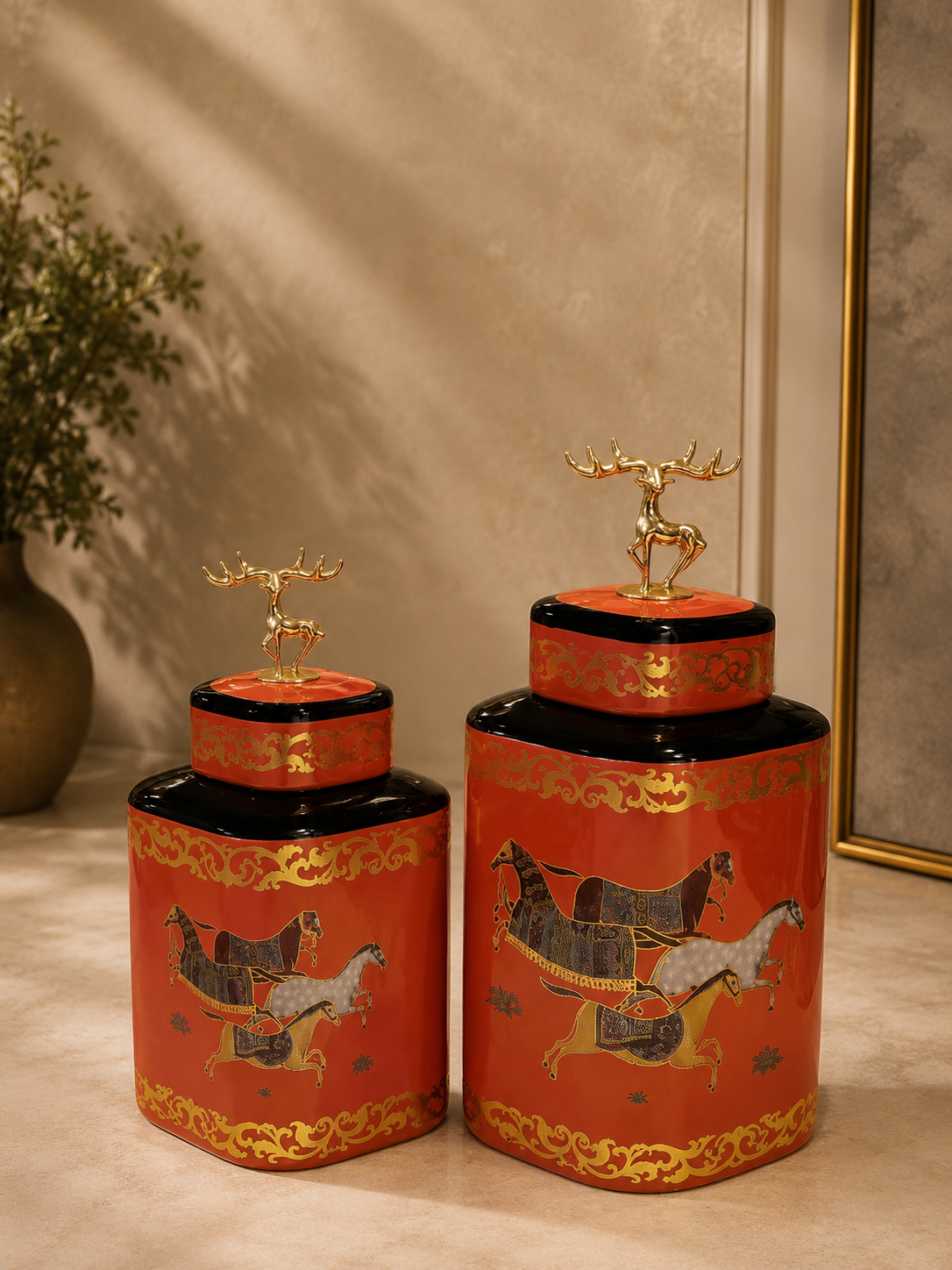 Decorative Ceramic Storage Jar