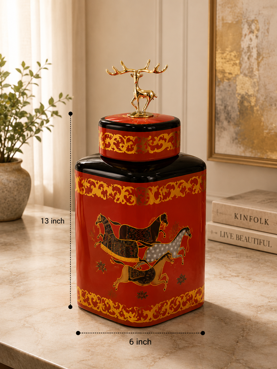Decorative Ceramic Storage Jar