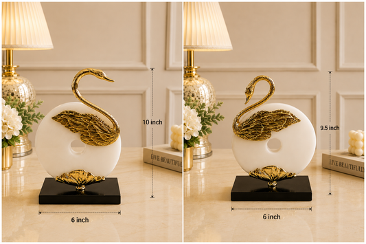 Golden Swan Decorative Sculpture