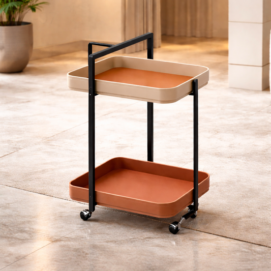 Ora Leather Trolley Tray