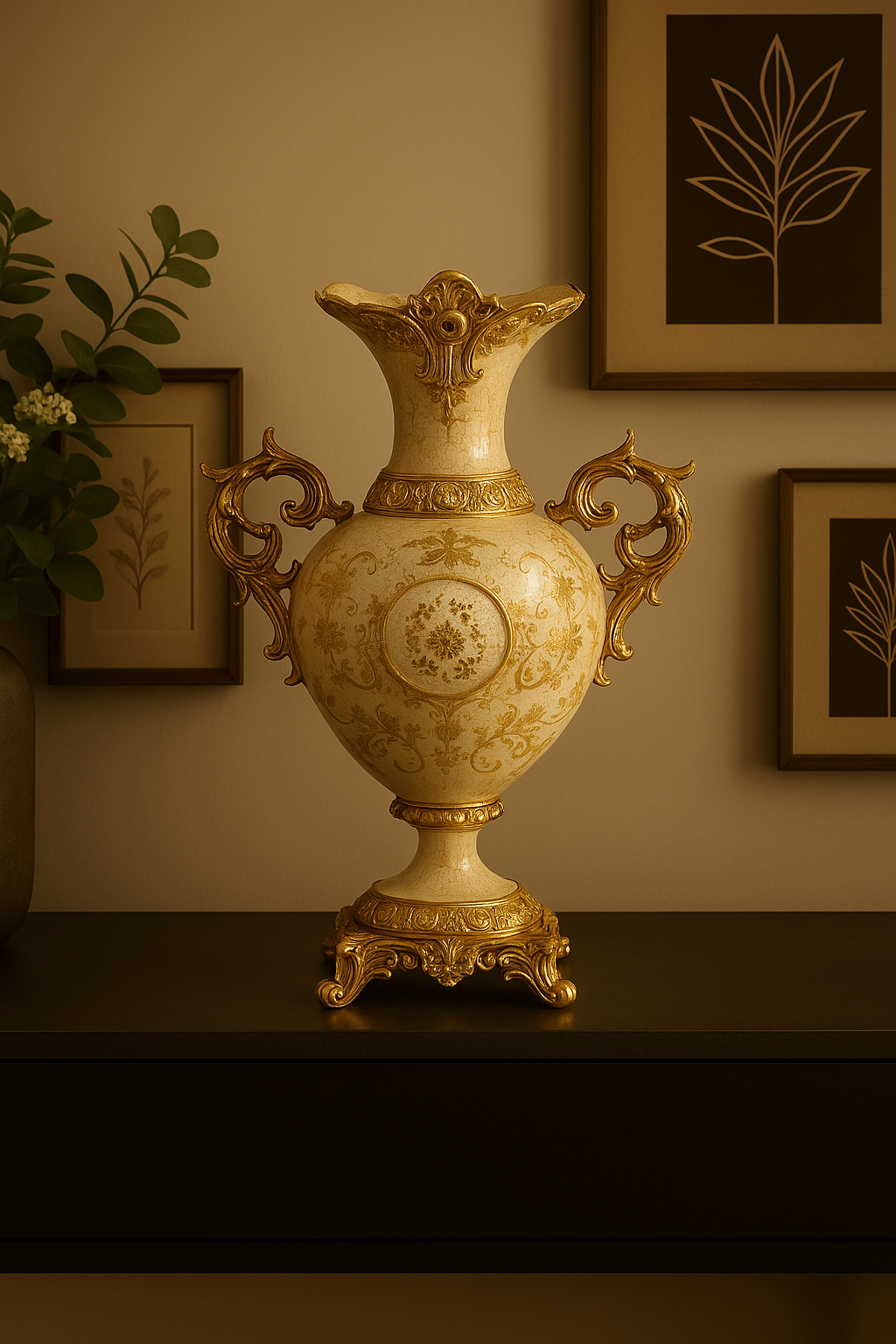 IVRA BAROQUE BROWN VASE