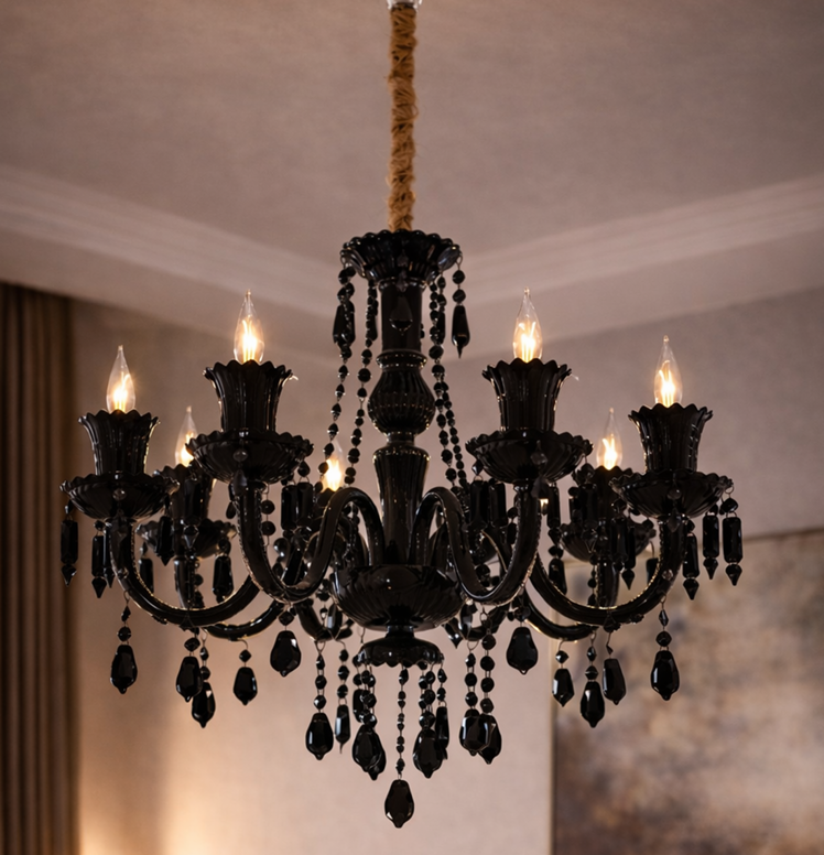 BLACK CRYSTALCHANDELIER