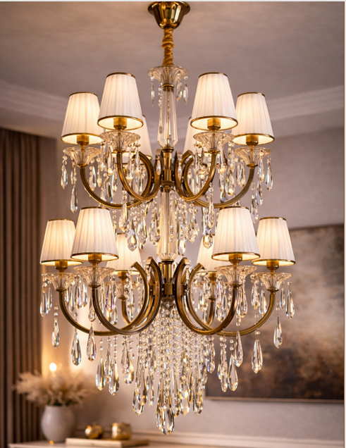 24 CARAT CRYSTAL CHANDELIER