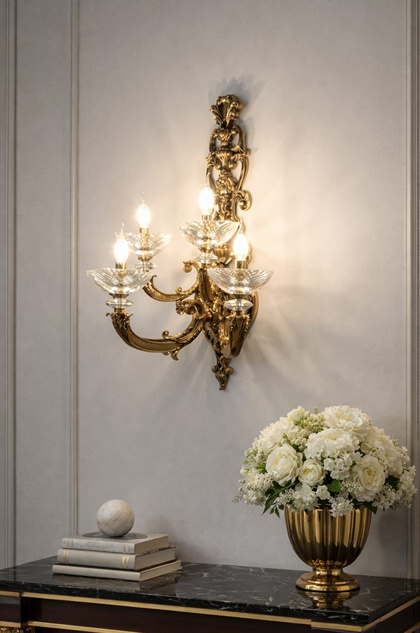 Classical Crystal Wall Light