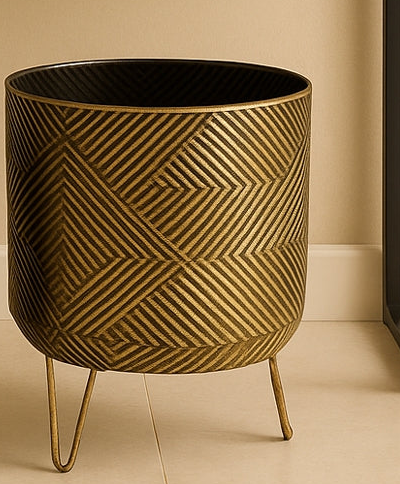 Geometric Metal Planter Set (Set of 2)