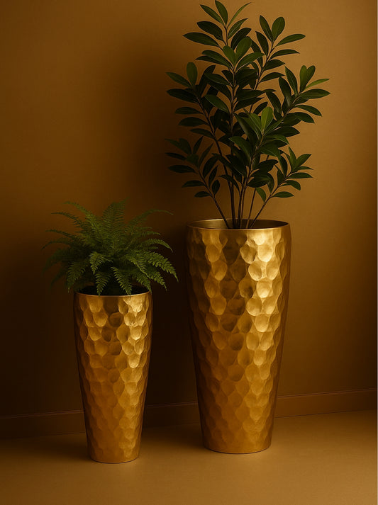Hammered Floor Planter ( Set of 2 )
