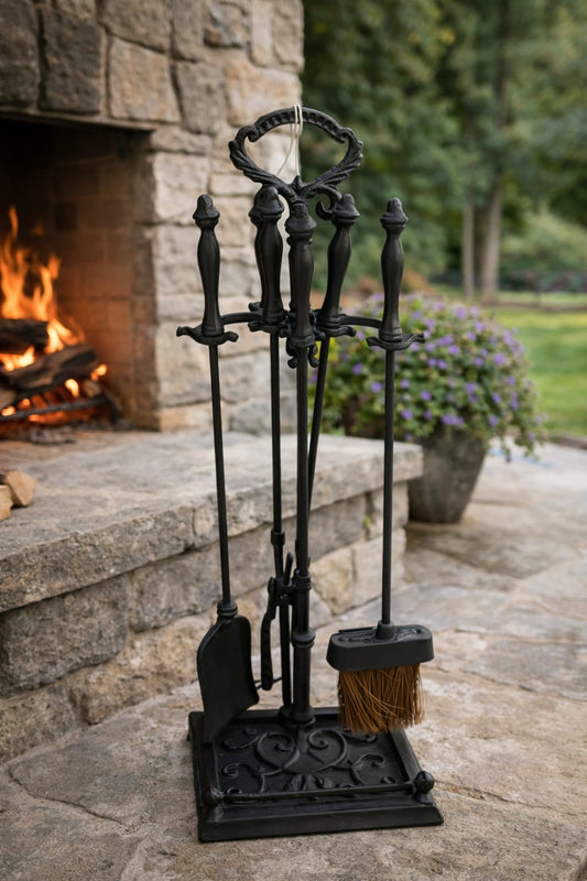 Iron Fireplace Tool Set