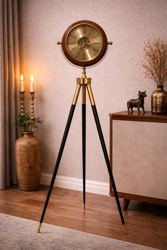 Tripod Designer Floor Clock