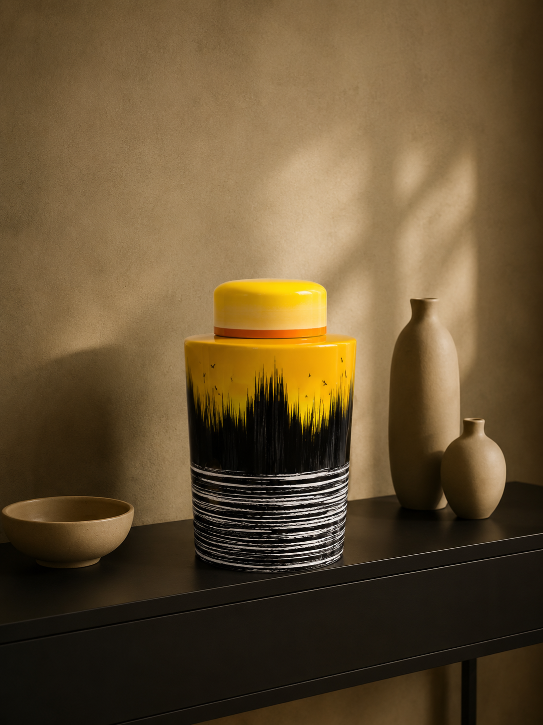 SUNSET HORIZON DECORATIVE JAR